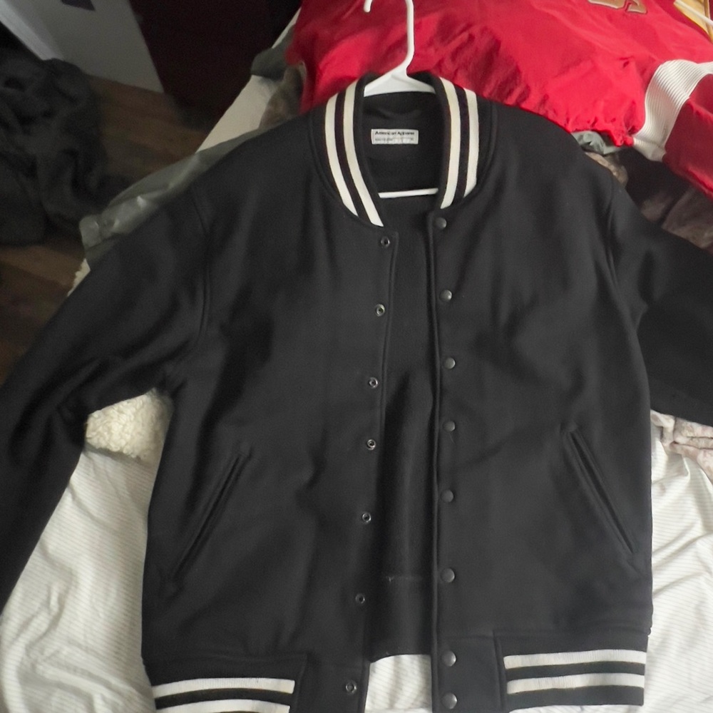 Authentic American apparel heavy jersey varsity lettermen’s jacket hard to find